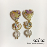 変わらぬ心♡ハート×淡水パール  白