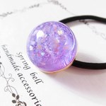 lavender night snowヘアゴム　レジン
