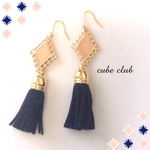 <再販>黒タッセルのピアス