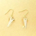 シンプルシャープな三角ピアス▼▽ゴールド