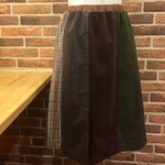 コーデュロイ 8枚パッチ 台形スカート