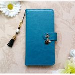【 XPERIA Z3 / Z4 / Z5 】 選べるイニシャル♪　手帳型ケース　スマホカバー　SO-01G 　SO-03G 　SO-01H 　★タッセルストラップ付き★