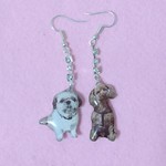 【オーダー】 写真レジン シーズー プードル ピアス ハンドメイド