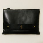 tomoさま専用ページ　【Extend】２WAYレザークラッチバッグ 黒　後ろファスナーポケット付き