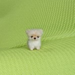 チワワ クリーム パピー羊毛フェルト