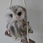 送料込み木の枝ブランコフクロウ