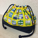 お弁当袋【乙女座】(裏地付き・男の子向け・電車柄・ネイビー)