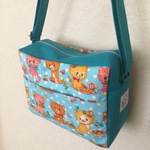 【猫管理人の雑貨屋様オーダー品】ume＊mew 大人もOKな通園バッグ（レトロにゃんこ）