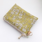 LIBERTY  リバティ　Capel　ラフランス　ビニコの中布・仕切りポケット付きminiポーチ　◇◆コインケース・キーケースにも♪