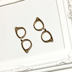 再販♪(4個入り)ゴールドメガネチャーム♪