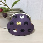 和柄＊がま口財布 《ねこたち》