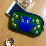 猫のスマホケース④●スマホ入れ●原画●イラスト●絵●絵画●アート