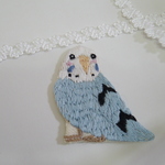 ☆SALE☆セキセイインコブローチ(wlb)¥1200→¥1000