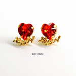 【新作】2way ハッピー♡スワロハートピアス