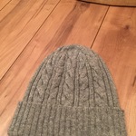 ニット帽 cashmere100% ライトグレー