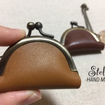 ☆本革ミニがま口☆キャメル☆