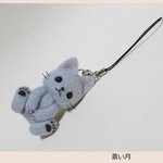 グレーの猫ちゃん（ストラップ）