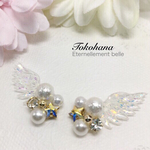 【スワロ】《幅2.8cm》翼ピアス