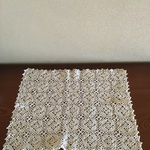 オススメ☆ハンドメイドレース編み アイボリー長方形