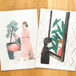 ポストカード　カメラと鏡　2点セット