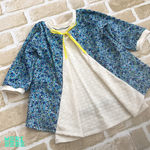 再販♡さわやかブルーのうしろフリルリボントップス