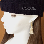 キラキラタッセルピアス/イヤリング・ベージュ