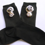 《♡×200》spangles 2flower socks