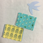 再販×2 キッズ ガーゼマスク2枚組み   バナナミルク&紙ヒコーキ（ターコイズ）