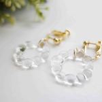 ガラスドットサークル ピアス/イヤリング
