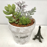 多肉植物 フェイク 寄せ植え グレー