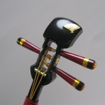 かんざし 「三味線」漆黒５