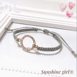 再々販 ❣【新作 送料無料♡】永遠〜Circleコードブレスレット/アンクレット♡幸運 円 縁 愛情友情 卒業 ミサンガ