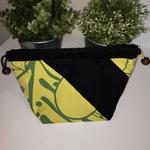 ハワイアンキルト風  しあわせ巾着袋