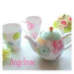パステルダリア♡ポット&ペアマグセット(イニシャル無料)