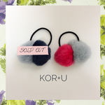 【SALE】バイカラーラビットファーのヘアゴム