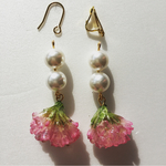押し花レジンブーケ イヤリングorピアス