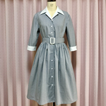 Gray Gingaham Cleric Dress