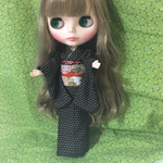ブライス、リカちゃんサイズ「大島」着物