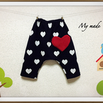 再25販「ふわもこハート」サルエルパンツ☆ジャガードニット