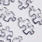 Jigsaw　鉛フリー　ニッケルフリー　パズルパーツ　アンティークシルバー　パズルピース　12個　