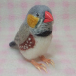 リアルサイズ♪ キンカチョウ（錦花鳥、錦華鳥 ）Zebra finch  羊毛フェルト 