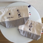 お弁当・コップ袋のセット 男の子用【男の子・ ロケット】紺 フロッキー