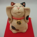 福ふく招き猫（ニコニコ両手上げ）A2
