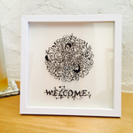 切り絵 メッセージ入り  サークル
