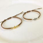ストーン すかしフラワー♡コードブレスレット♡ゴールド or シルバー