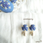 happy rose  刺繍ピアス