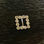 ラインストーン メタルバックル 14mm角