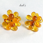 ✩︎再販チェコピアス トパーズ からし色