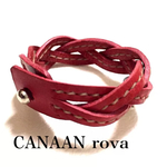 casiss様専用本革の三つ編みブレスレット