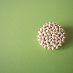 ビーズ刺繍のブローチ_#065_beads emb.brooch<shell>